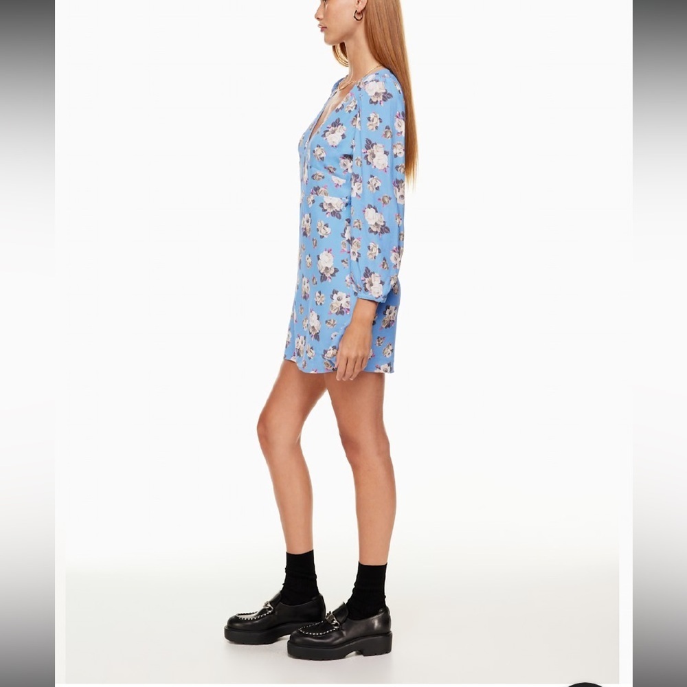 Aritzia Sunday Best Grayson V-neck Floral Mini Dress- Size 6 - Picture 9 of 11
